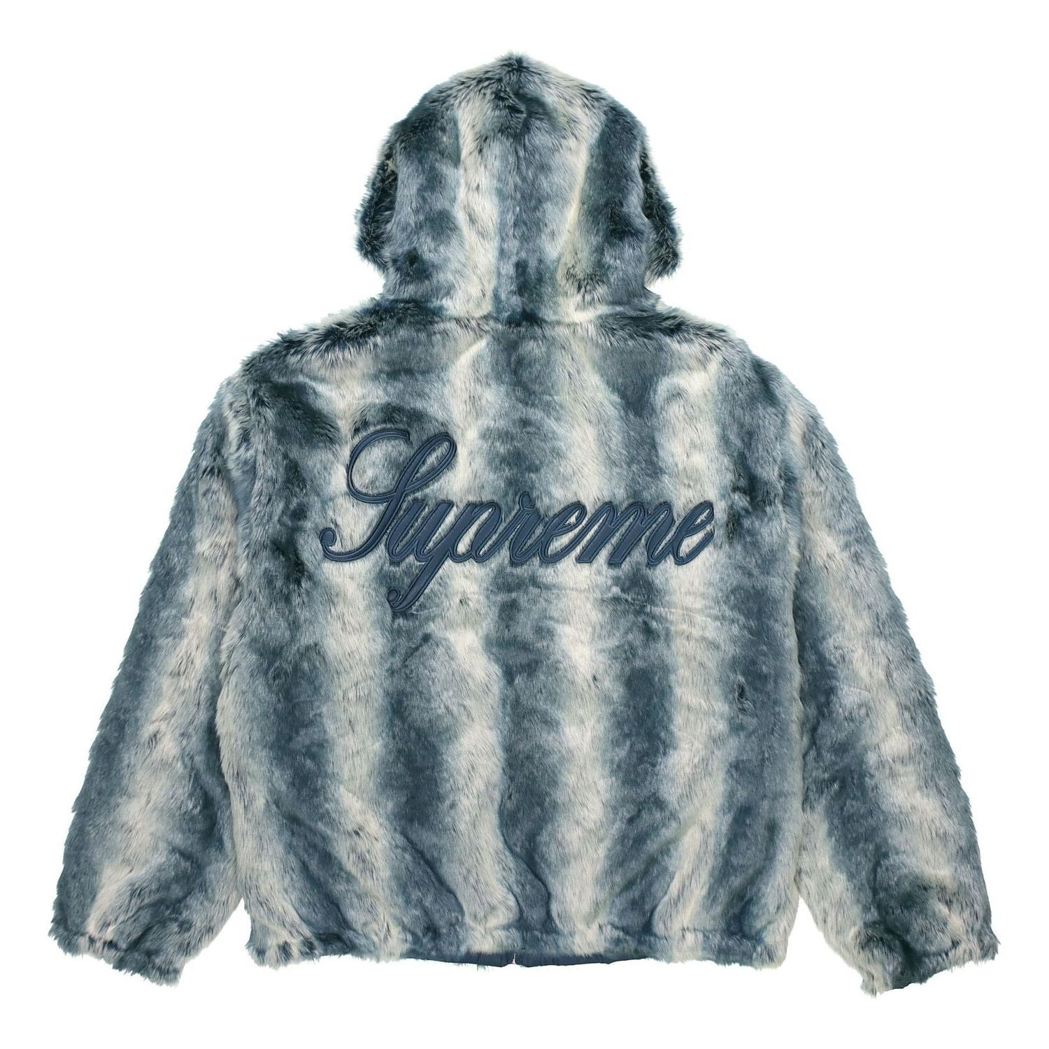 Bomber bunda Supreme Reversible Hooded Faux Fur Jacket Modrá | SUP-FW20-318, 0