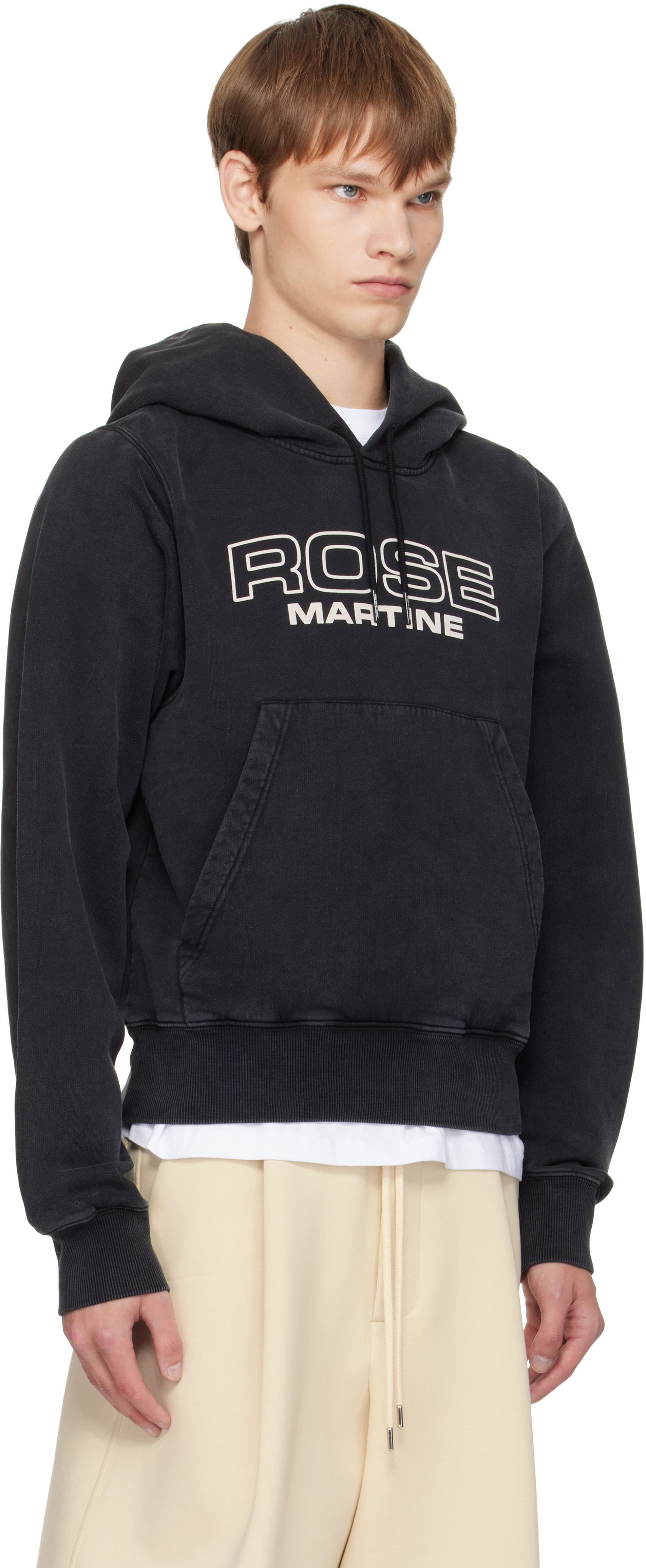 Mikina Martine Rose Martine Rose Shrunken Hoodie Čierna | 625JS01002CW, 1