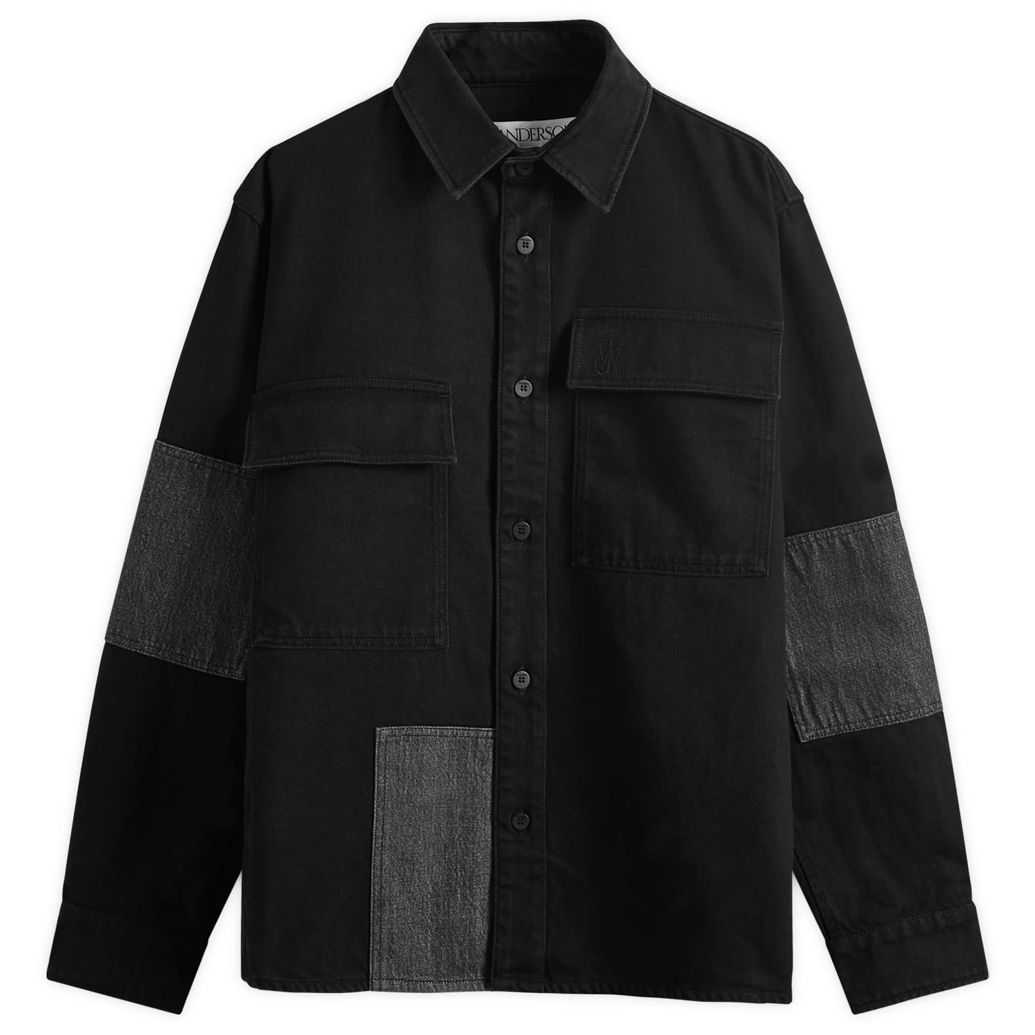 Bunda JW Anderson Patchwork Overshirt Čierna | DS0008-PG1594-999, 0