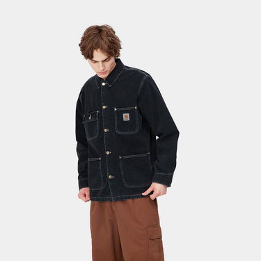 Kabáty Carhartt WIP OG Chore Coat "Black heavy stone wash" Čierna | I031896_89_60, 1