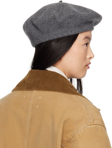 Baretka Maison Margiela Maison Margiela Heavy Wool Beret Navy | S50TC0075 M13115, 4