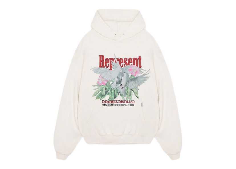 Mikina Represent Clo Double Distilled Graphic Print Hoodie Biela | M04284-72