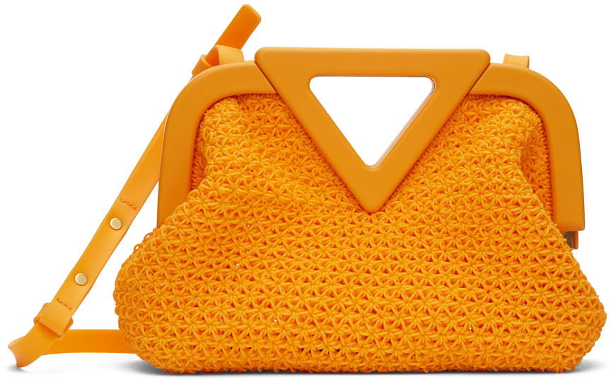 Point Crocheted Top Handle Bag