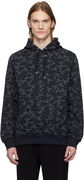 Balmain All-Over Label Print Hoodie
