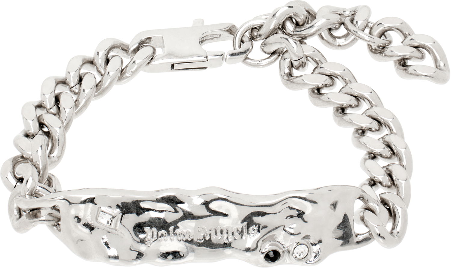Náramok Palm Angels Melted Chain Bracelet With Logo Metalická | PMOA055S25MAT0017279, 0