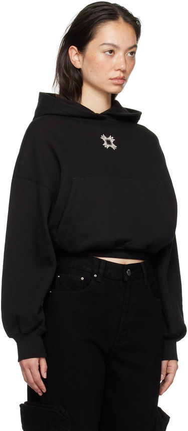 Mikina AMIRI Amiri MA Quad Cropped Hoodie Čierna | AWJYHD1015, 1
