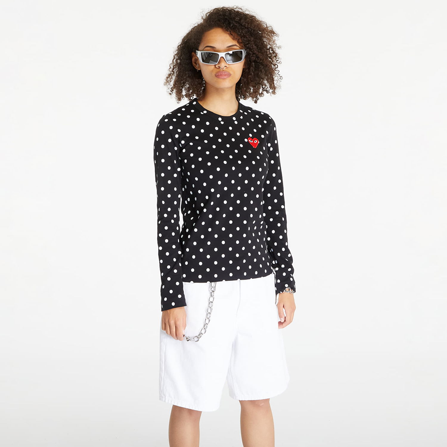 Tričko Comme des Garçons PLAY Long Sleeve Tee Čierna | AZT165 black, 0