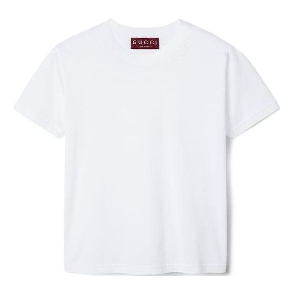 Tričko Gucci Cotton Jersey T-Shirt Biela | 787299-XJGMN-9692, 0