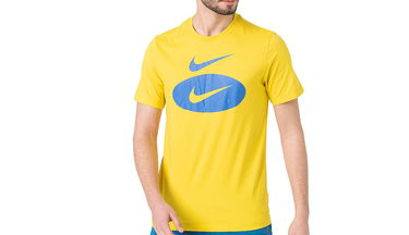 Tričko Nike Sportswear Swoosh Oval T-Shirt Žltá | DM6343-709, 1