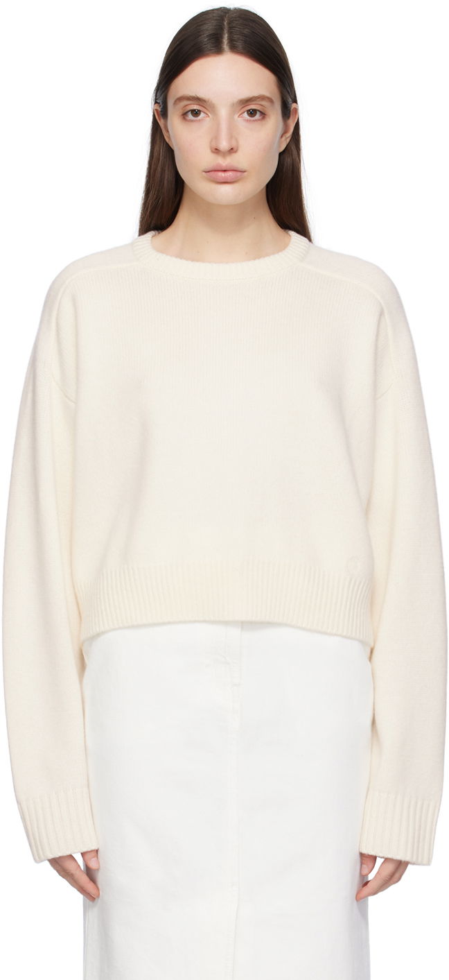 Sveter Loulou de Saison Loulou de Saison Bruzzi Cropped Sweater Biela | BRUZZI, 0