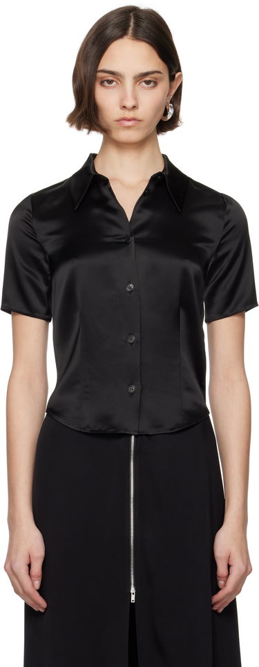 Košeľa Nanushka Nanushka Clare Satin Blouse Čierna | NW25SSTP20799, 0