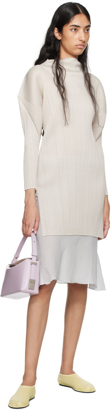 Curved Leather Shoulder Bag