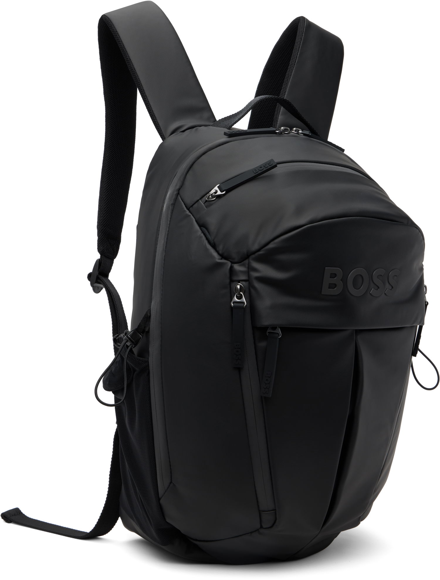 Batoh BOSS Faux-Leather Logo Backpack Čierna | 50548067, 1
