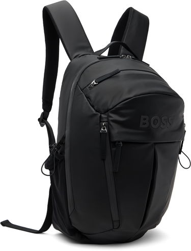Batoh BOSS Faux-Leather Logo Backpack Čierna | 50548067, 1