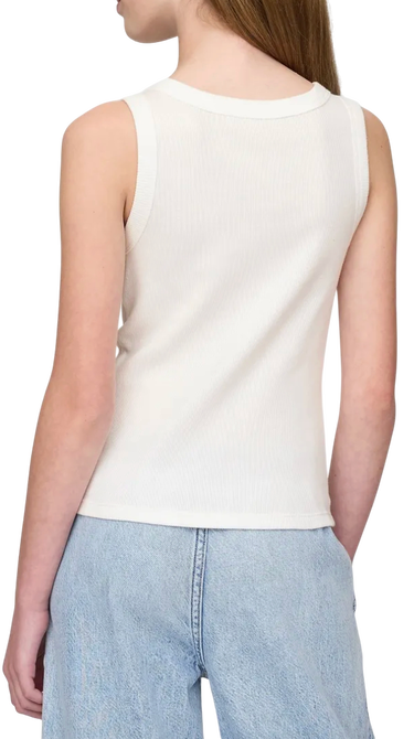 Tielko GAP Ribbed Logo Tank Top Biela | 771346-02, 3