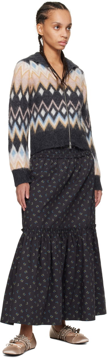 Sveter GANNI Ganni Fair Isle Zip Cardigan Rôznofarebný | K2386, 3