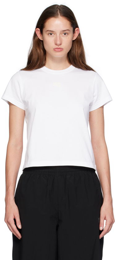 Tričko Alexander Wang Puff Logo Shrunken T-Shirt Biela | 4CC3241521, 0