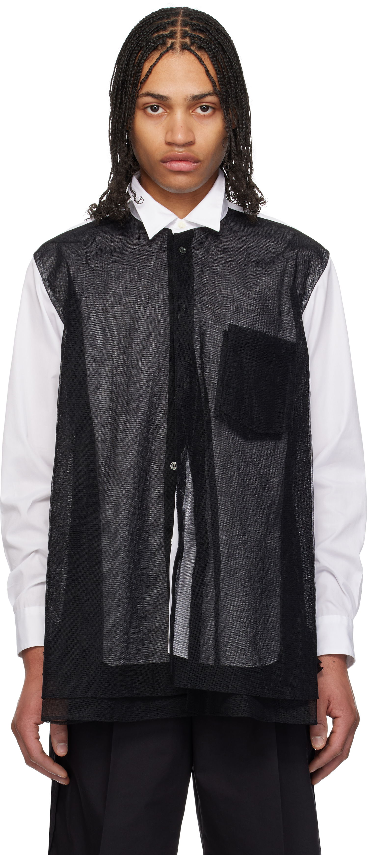 Košeľa Comme des Garçons Homme Plus Layered Shirt Čierna | PO-B009-051, 0