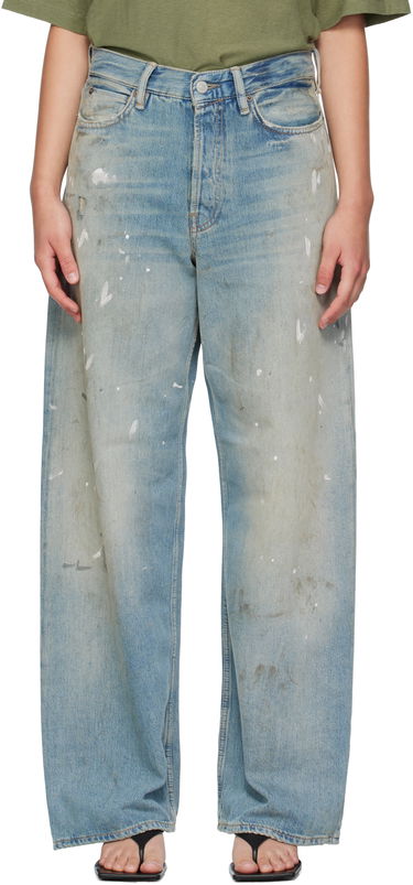 Džínsy Acne Studios Acne Studios 1981 U Paint Splatter Jeans Modrá | C00096-, 0