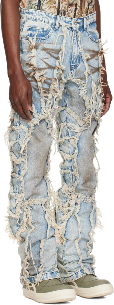 Džínsy Who Decides War Who Decides War Window Ray Shredded Jeans Modrá | 1121190009SS25, 1