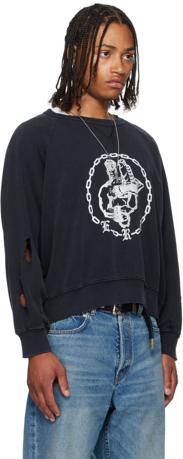 Mikina Enfants Riches Déprimés Enfants Riches Déprimés En Chaine Raglan Crewneck Sweatshirt Navy | 020-468, 1