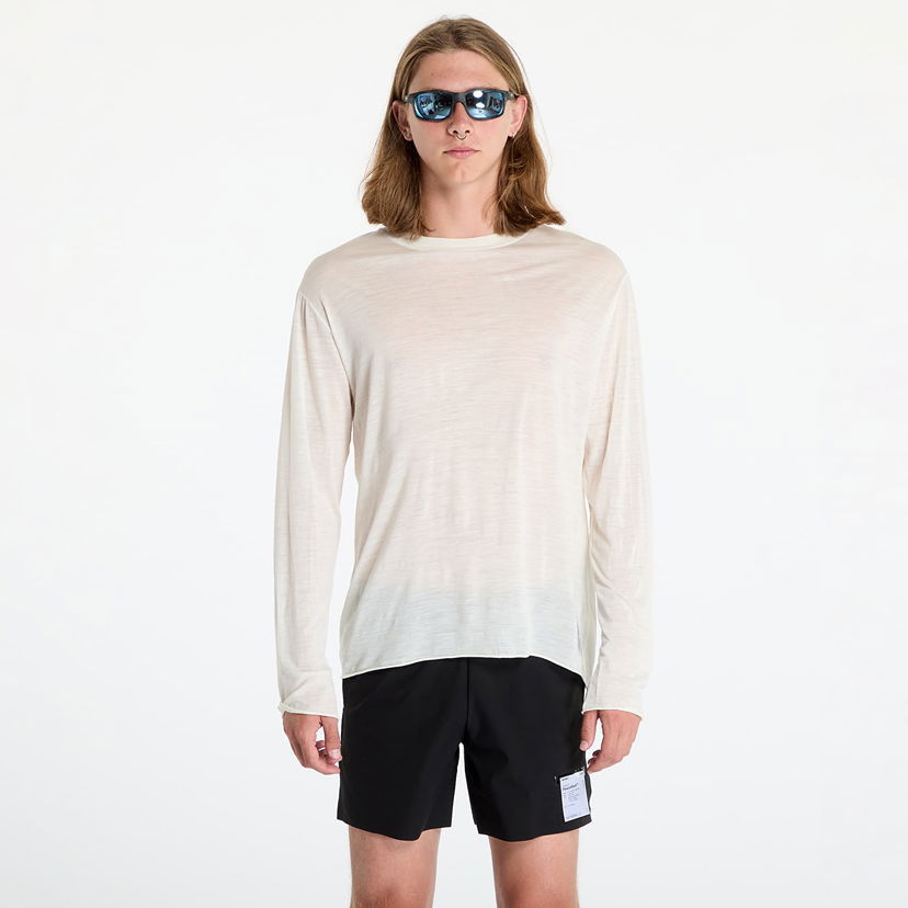 Tričko Satisfy CloudMerino Long Tee UNISEX Chalk Béžová | 11003-CH