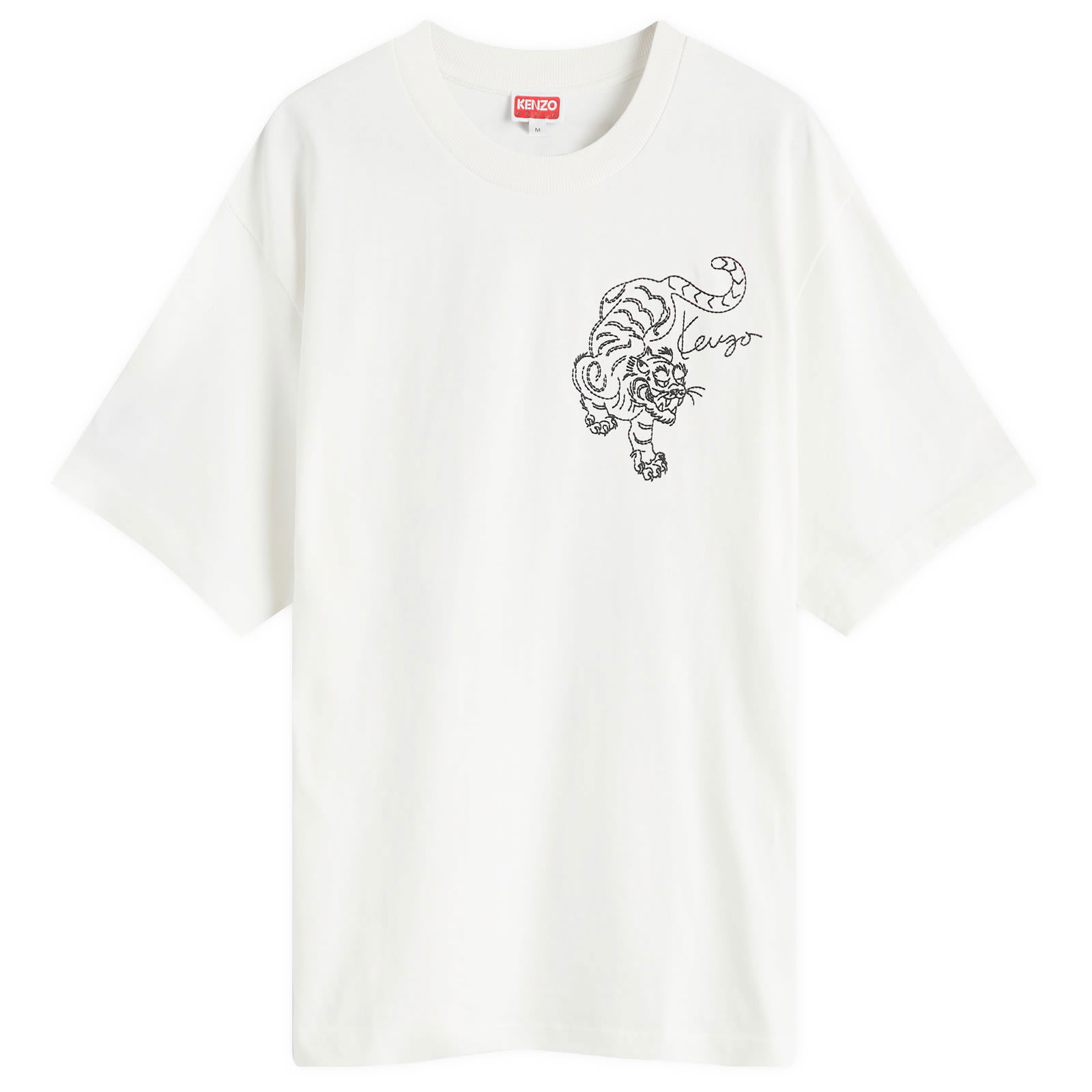 Men's Star Tiger Oversized T-Shirt in White, Size Small | END. Clothing