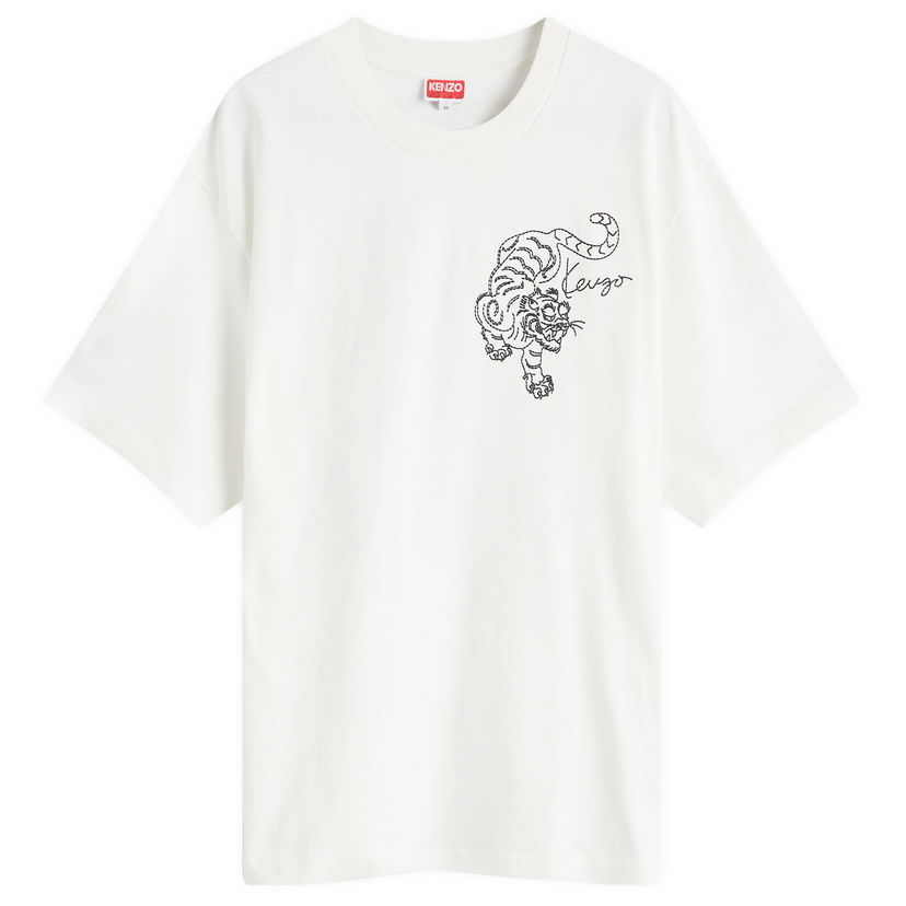 Tričko KENZO Men's Star Tiger Oversized T-Shirt in White, Size Small | END. Clothing Biela | FE65TS2964SI-02