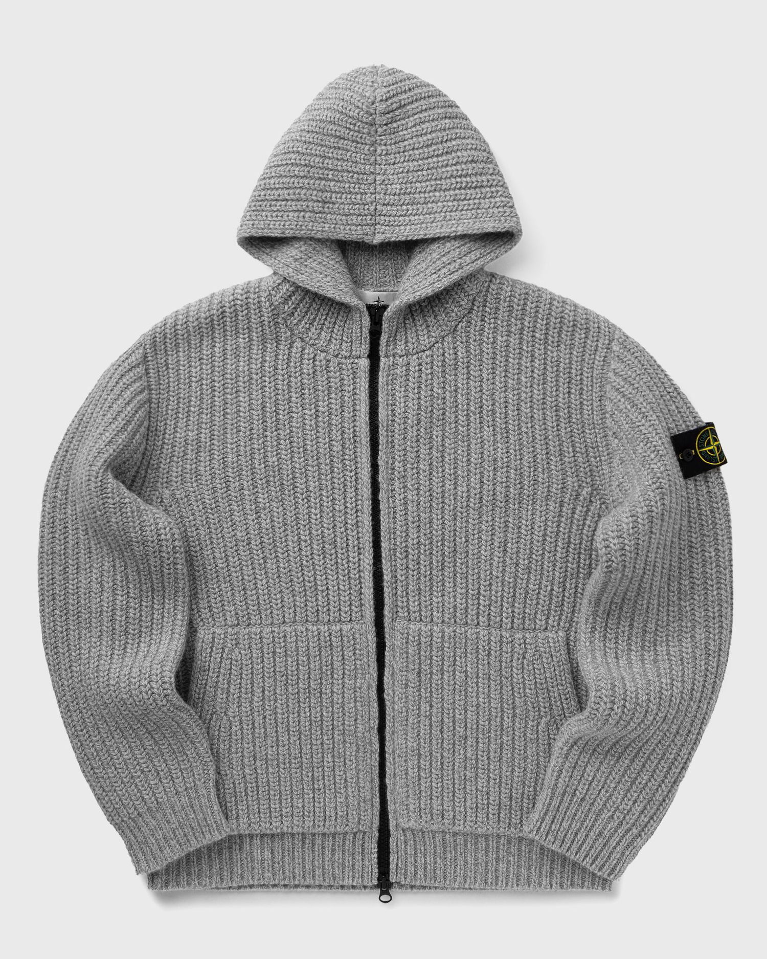Mikina Stone Island Knit Zip Hoodie Šedá | K2S155100069S00N6.V0M6B, 0