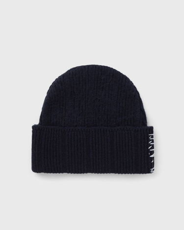Kulicha Marni Ribbed Knit Beanie with Contrast Stitching Navy | CLZC0170Q0-00B90, 2