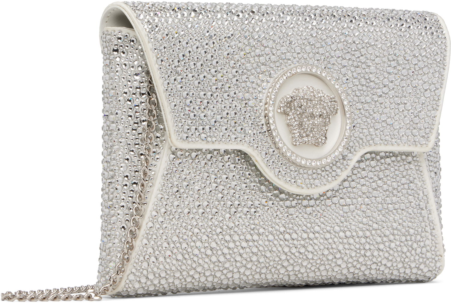 Kabelka Versace Crystal Embellished Envelope Clutch Bag Biela | 1003018_1A06487_1W00P, 1