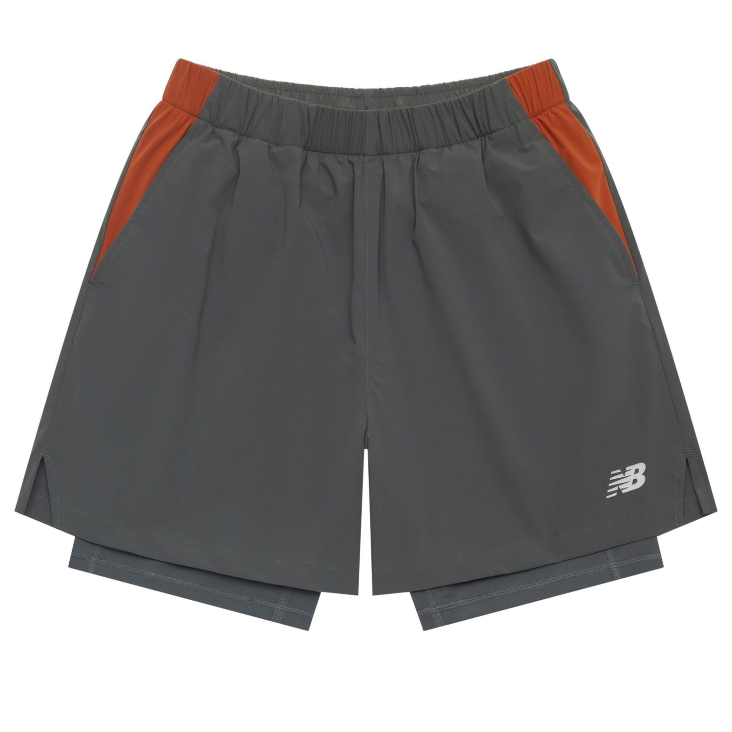 Šortky New Balance 2 In 1 Logo Shorts Šedá | NVE25121-CHL, 0