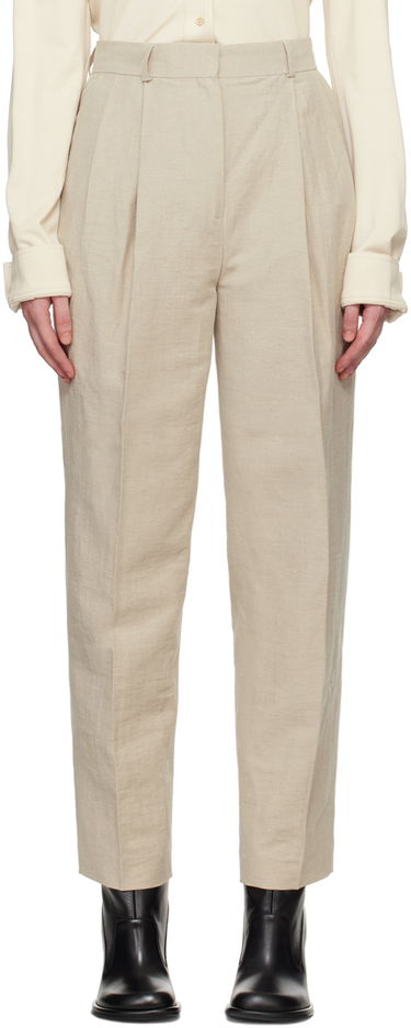 Nohavice TOTEME Double-Pleated Trousers Béžová | 243-WRB847-FB0196, 0