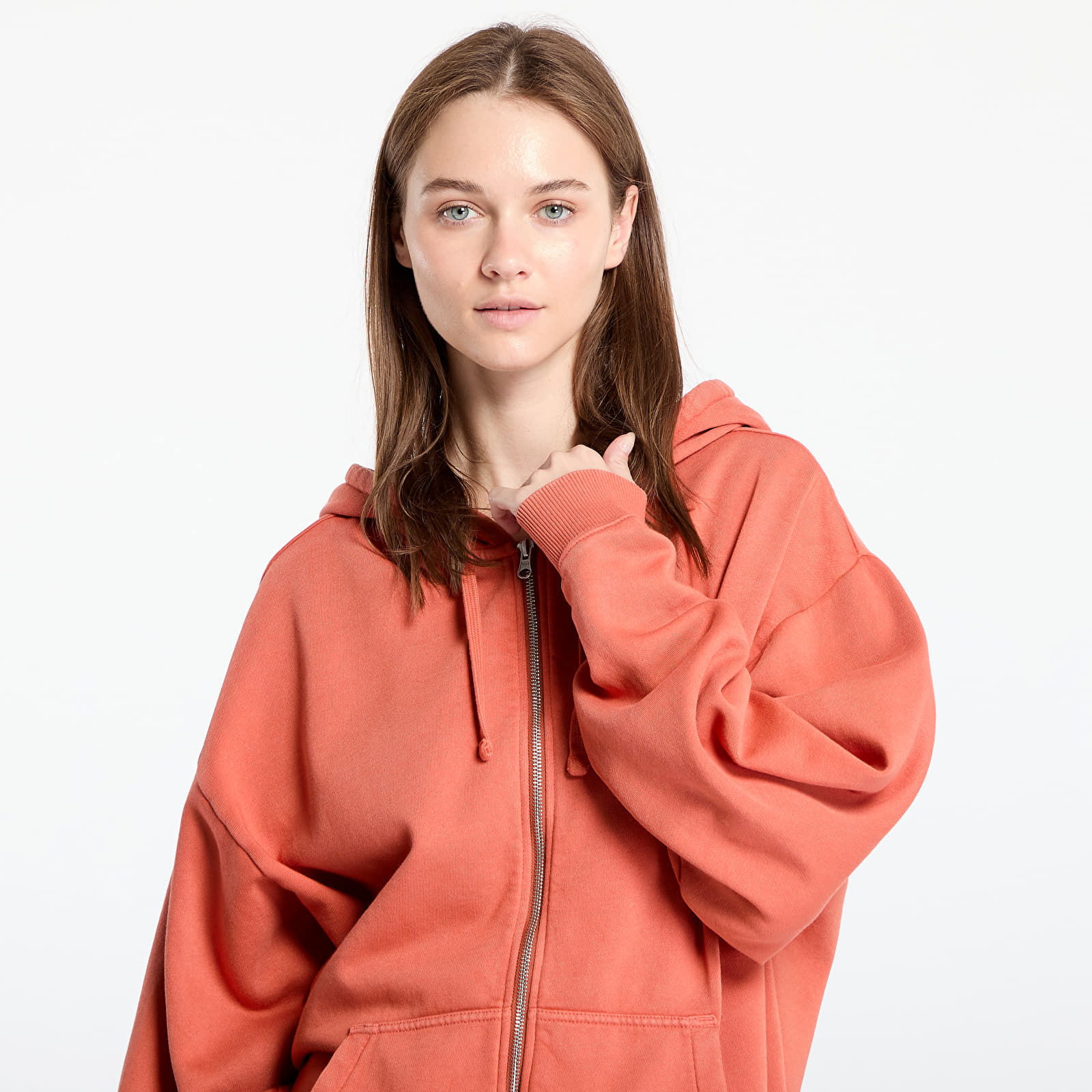 Everyday Oversized Zip Hoodie Auburn