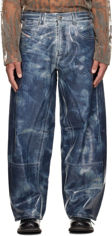 Džínsy Diesel 1997 D-Enim-M-Uc-Fsh Wide-Leg Coated Jeans Modrá | A21596-007CU-01, 0