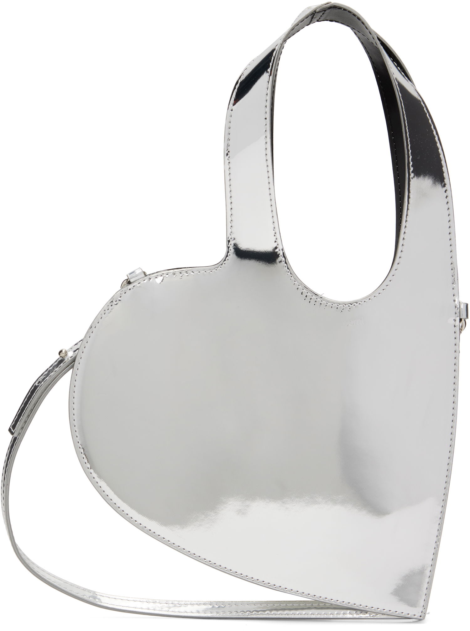 Taška cez rameno Coperni Coperni Mirrored Baby Heart Crossbody Bag Metalická | COPBA93F6005, 0