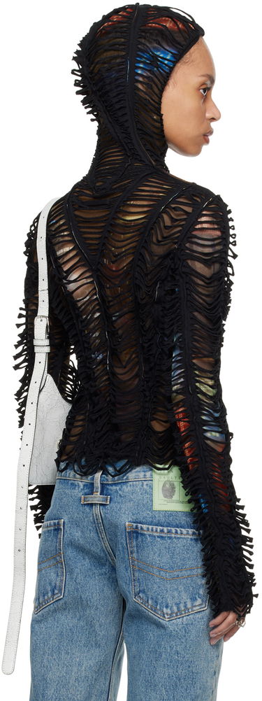 Mikina Jean Paul Gaultier Shayne Oliver Edition 'The Slashed City' Hoodie Top Čierna | 24/27-U-SW037-T551-60405030, 2