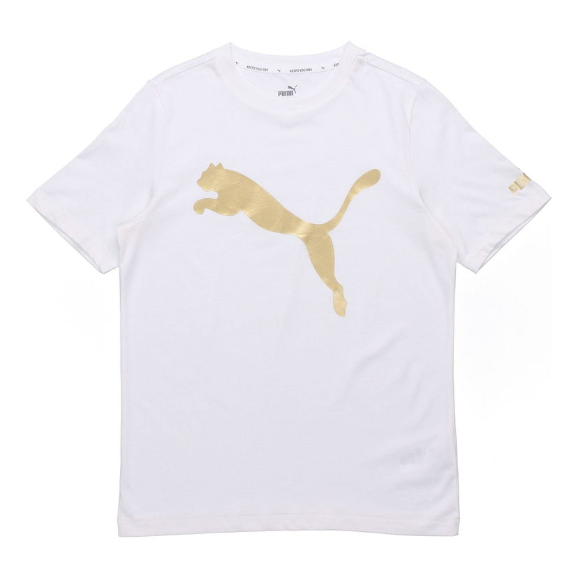 Tričko Puma Metallic Logo Graphic Tee Biela | 533191-02