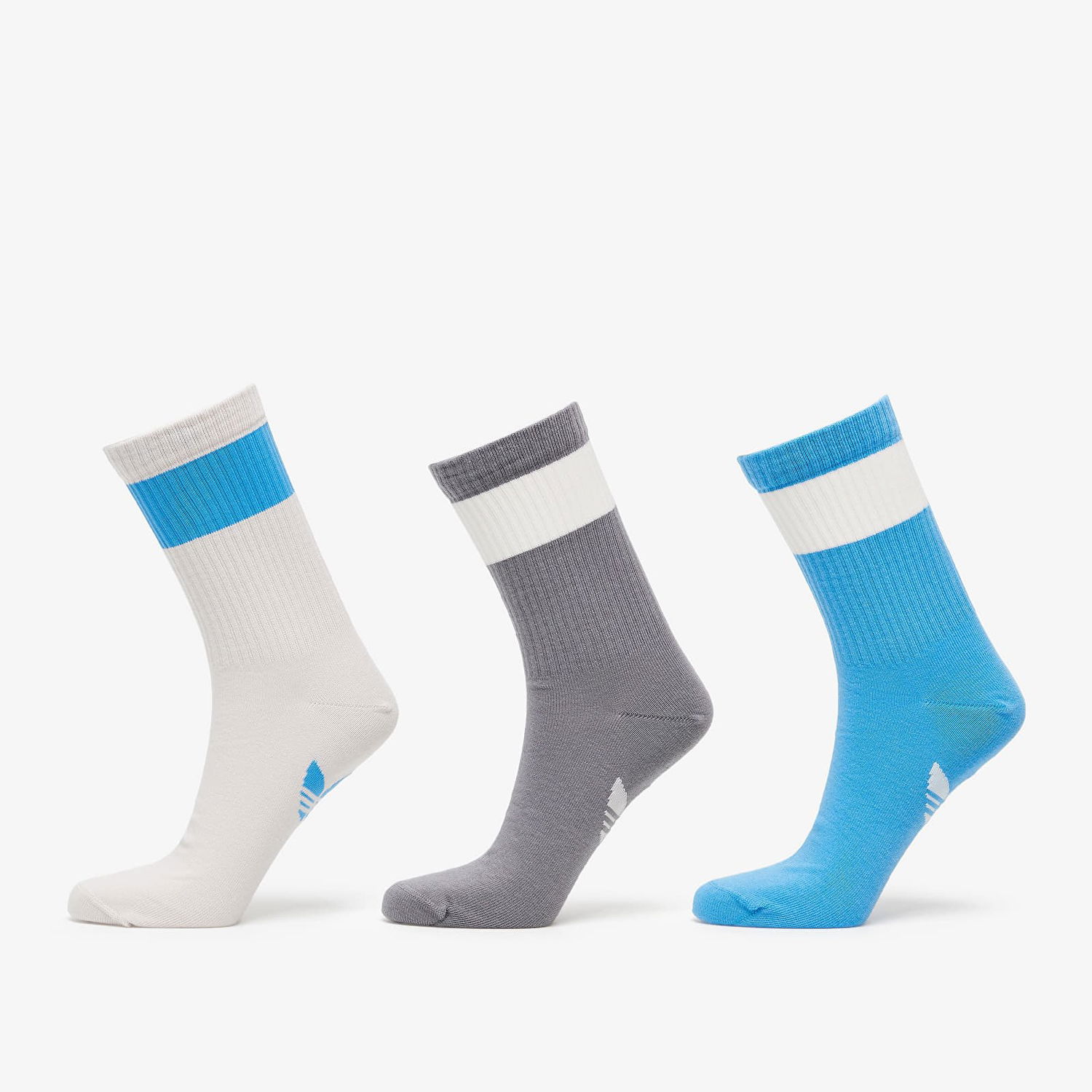 Spodná bielizeň a ponožky adidas Originals Blue Version Mid-Cut Crew Socks 3-Pack Rôznofarebný | HL9422, 0