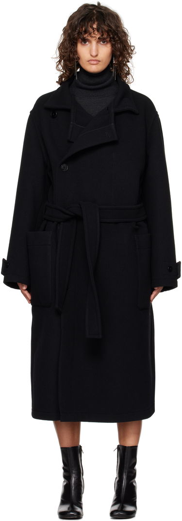 Kabáty LEMAIRE Lemaire Wrap Coat Čierna | CO1037 LF1116, 0