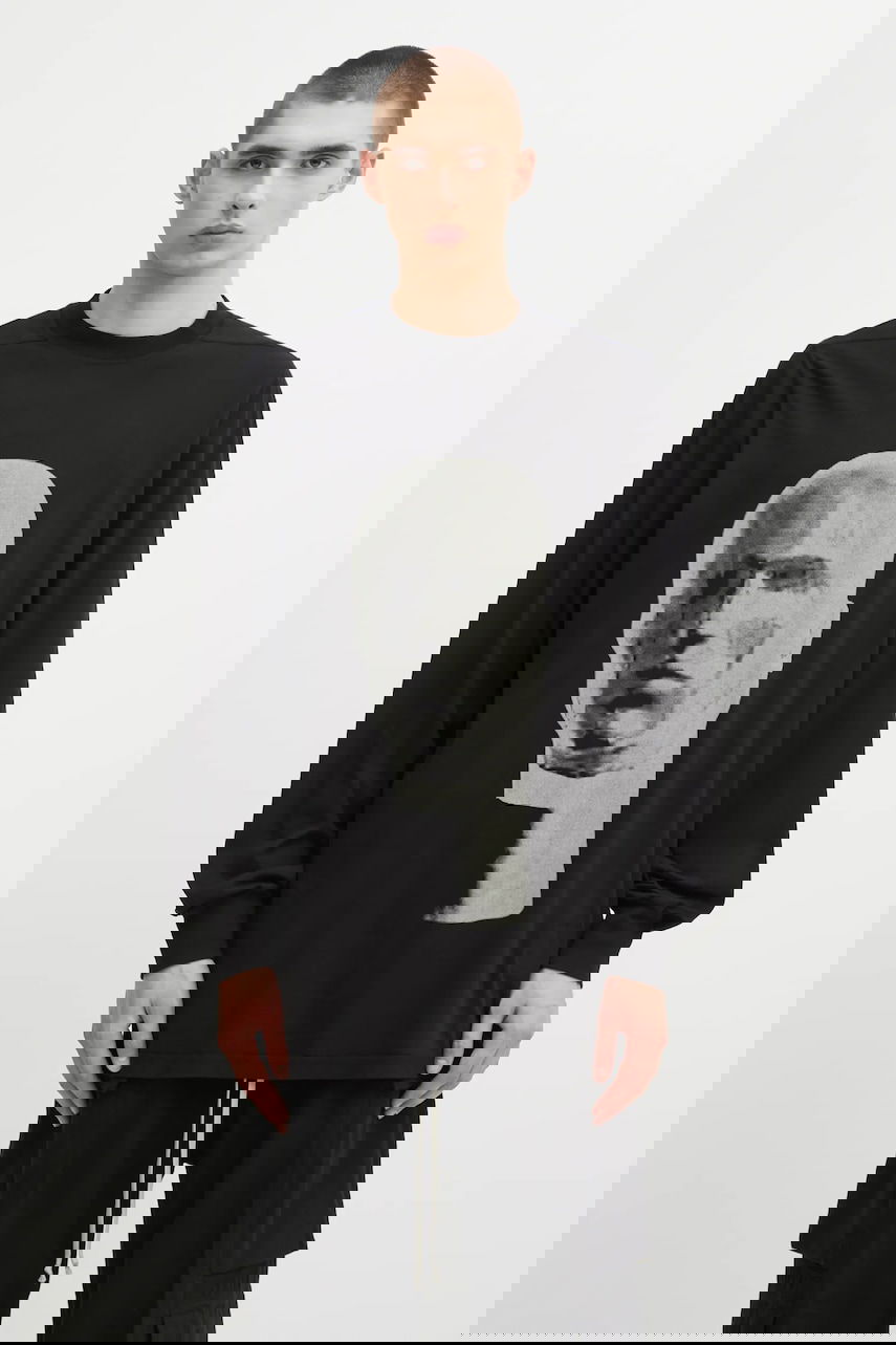 Tričko Rick Owens Rick Owens DRKSHDW Jumbo Long Sleeve T-Shirt with Print Čierna | DU02E7261.RNEP1, 0