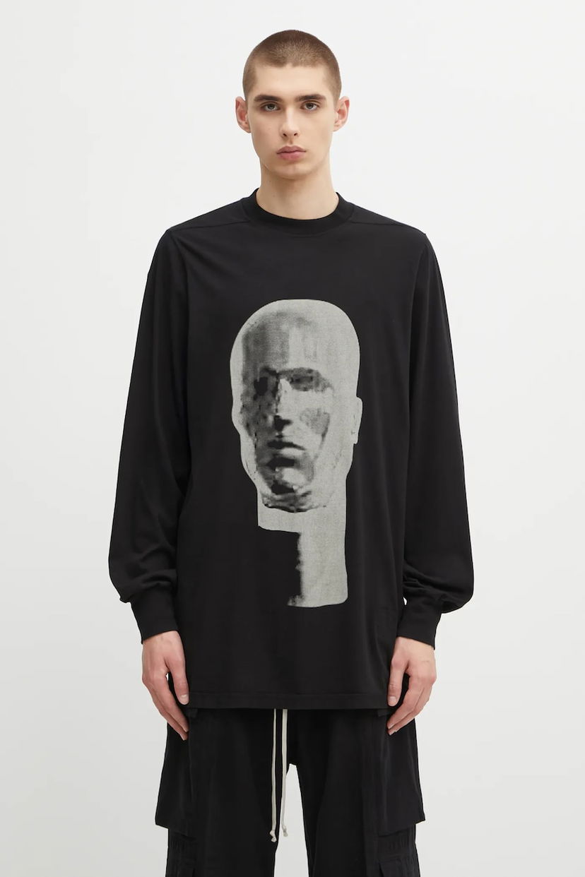 Tričko Rick Owens Rick Owens DRKSHDW Jumbo Long Sleeve T-Shirt with Print Čierna | DU02E7261.RNEP1