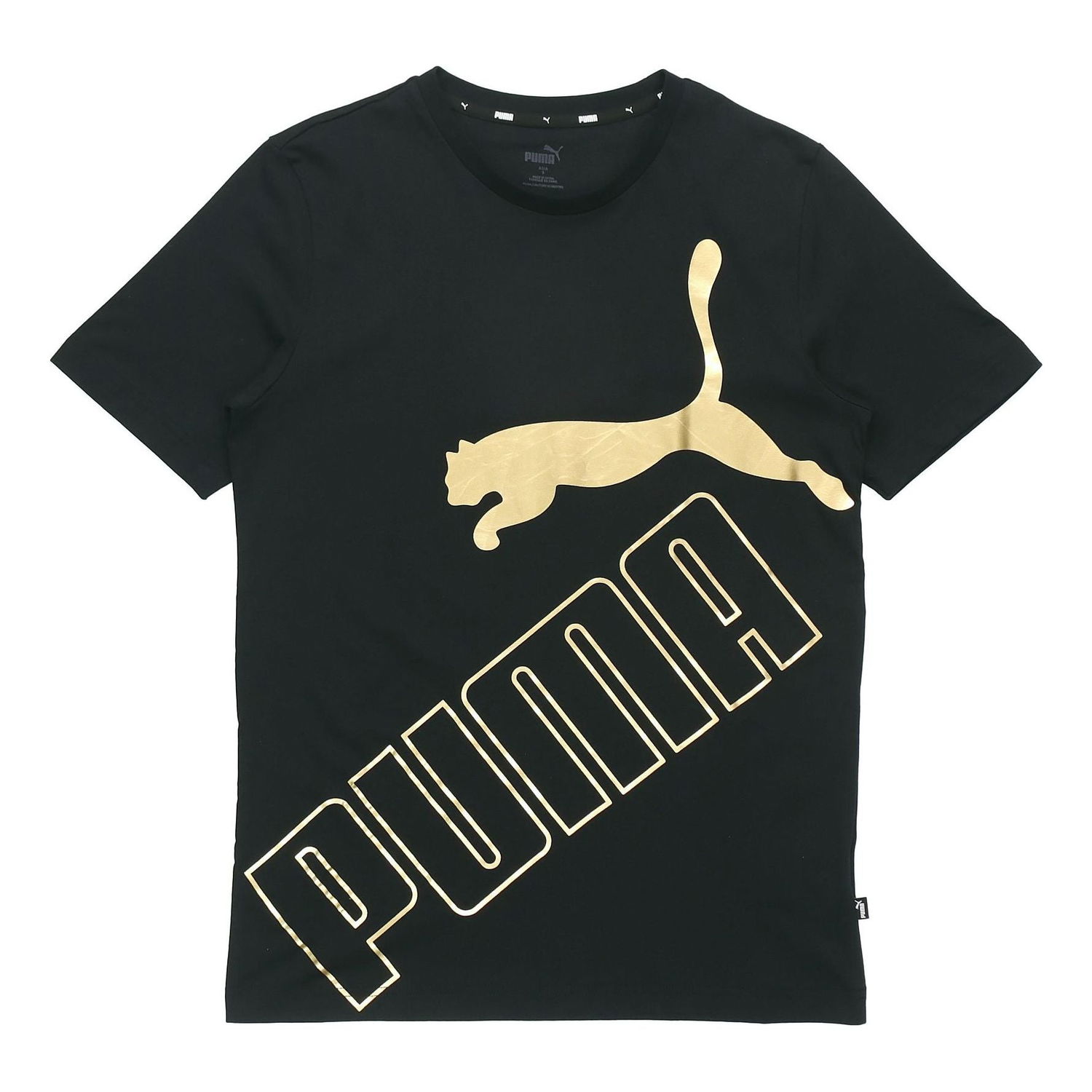 Tričko Puma Big Logo Printed Short Sleeve T-Shirt Čierna | 586464-60, 0