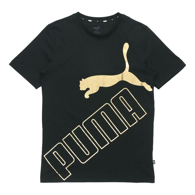 Tričko Puma Big Logo Printed Short Sleeve T-Shirt Čierna | 586464-60