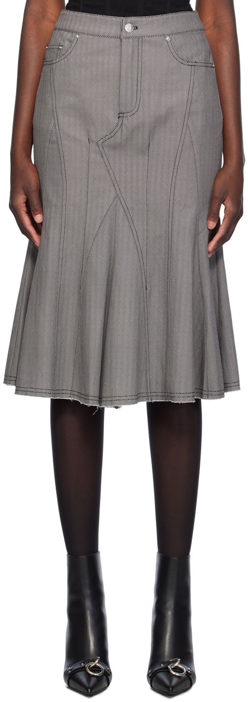 Sukňa Miaou Miaou Gaudi Midi Skirt Šedá | 4004HBTHYP, 0