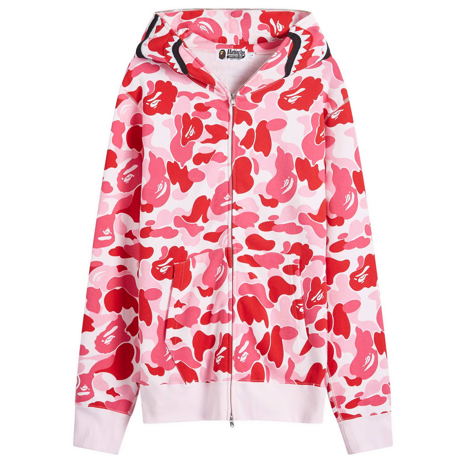 Mikina BAPE A Bathing Ape ABC Camo Shark Full Zip Hoodie Ružová | 001ZPK301005M-PNK, 0