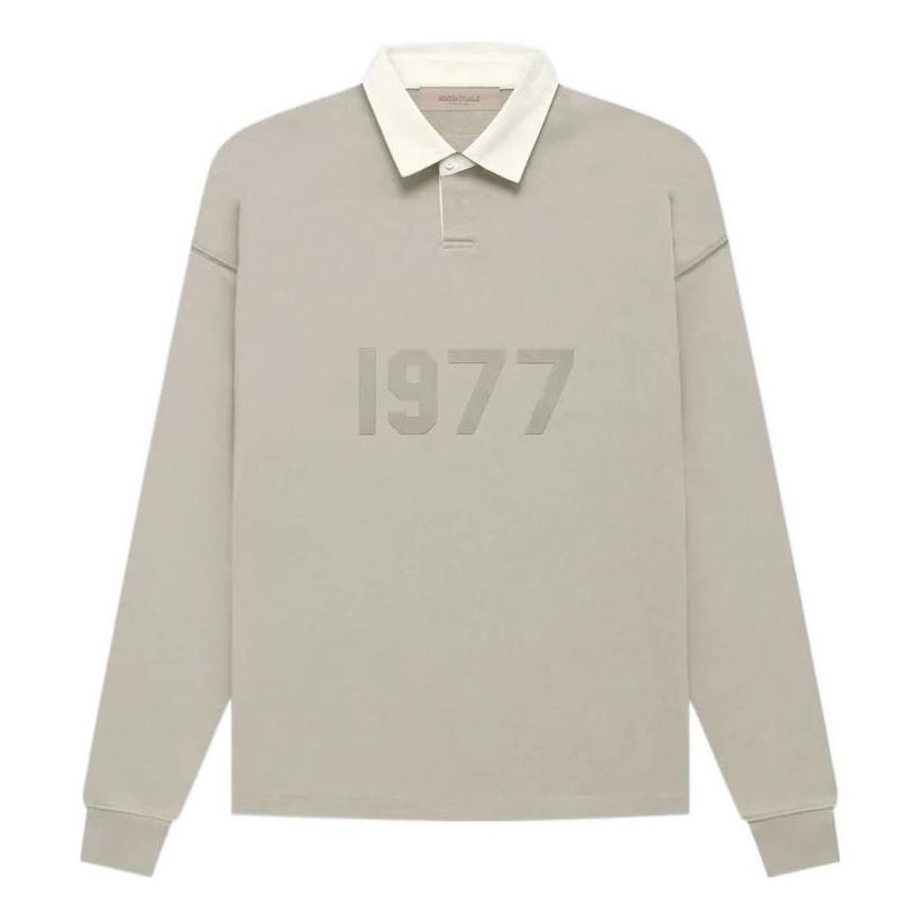 Polo tričko Fear of God Fear of God Essentials 1977 Henley Rugby Polo Béžová | FOG-FW22-097
