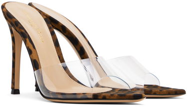 Doplnky Gianvito Rossi Gianvito Rossi Elle 85 Leopard Print and PVC Mules Hnedá | G11900.15RIC.GYL, 3