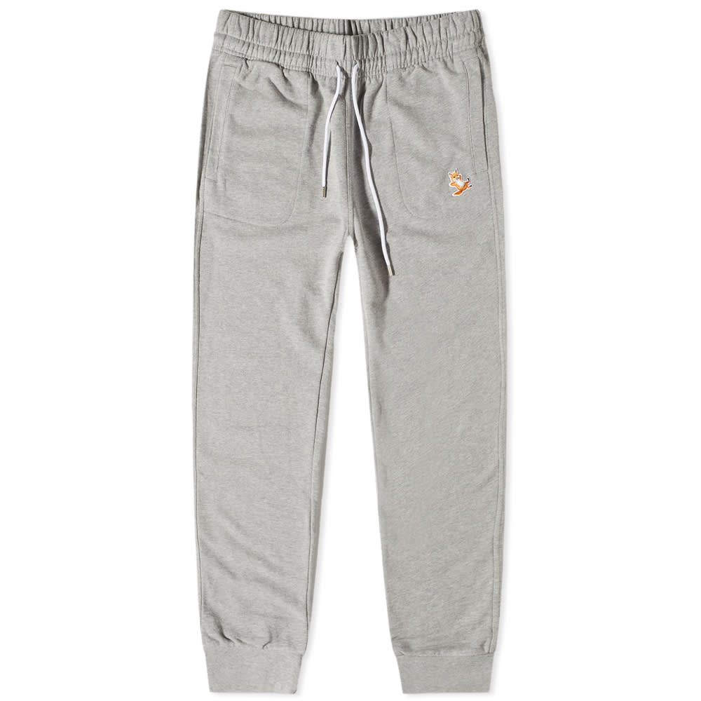 Nohavice MAISON KITSUNÉ Maison Kitsune Chillax Fox Patch Classic Jog Pant Šedá | IU01308KM0001-H150, 0