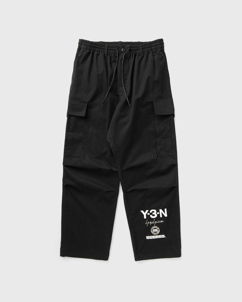 Cargo nohavice Y-3 Y-3-N Yohji Yamamoto NEIGHBORHOOD Relaxed Fit Drawstring Multi-Pocket Cargo Pants Čierna | JW7003